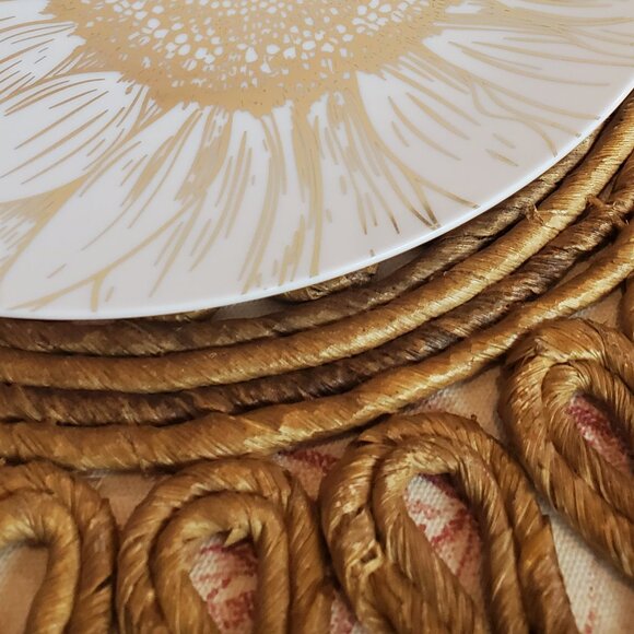 Placemats 12" Round - Set of 4 Natural Woven - Picture 6 of 7